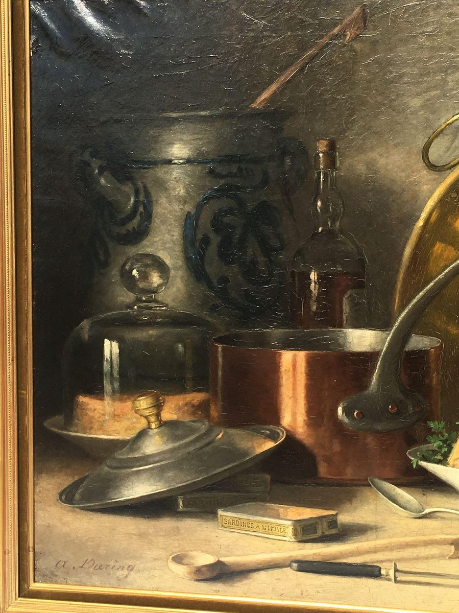 A. During, Still Life, Oil on Canvas, 20th Century, Framed