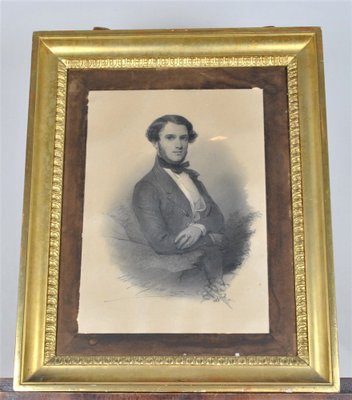 A. Fleisner, Drawings, Young People, 1842, Paper, Framed, Set of 2-SYQ-1233385