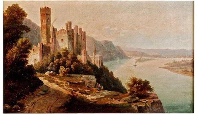 A. Forstmann, Castle View, 19th Century, Oil Painting-FLW-1401849