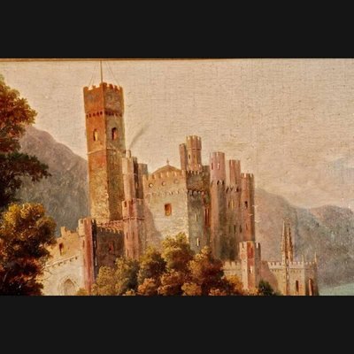 A. Forstmann, Castle View, 19th Century, Oil Painting-FLW-1401849