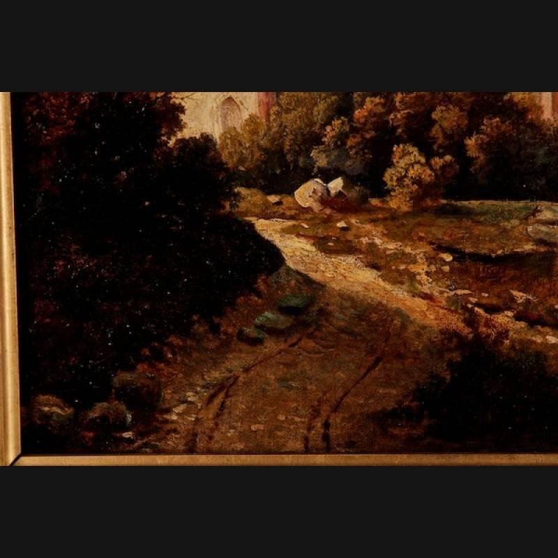 A. Forstmann, Castle View, 19th Century, Oil Painting-FLW-1401849