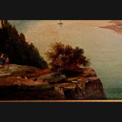 A. Forstmann, Castle View, 19th Century, Oil Painting-FLW-1401849