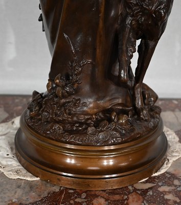 A. Gaudez, L’élégante et son chien, 19th Century, Bronze-RVK-1447111