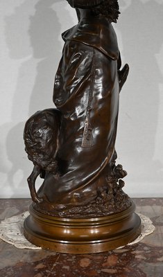 A. Gaudez, L’élégante et son chien, 19th Century, Bronze-RVK-1447111