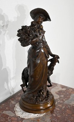 A. Gaudez, L’élégante et son chien, 19th Century, Bronze-RVK-1447111