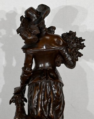 A. Gaudez, L’élégante et son chien, 19th Century, Bronze-RVK-1447111