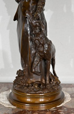 A. Gaudez, L’élégante et son chien, 19th Century, Bronze-RVK-1447111