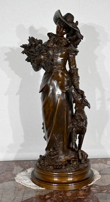 A. Gaudez, L’élégante et son chien, 19th Century, Bronze-RVK-1447111