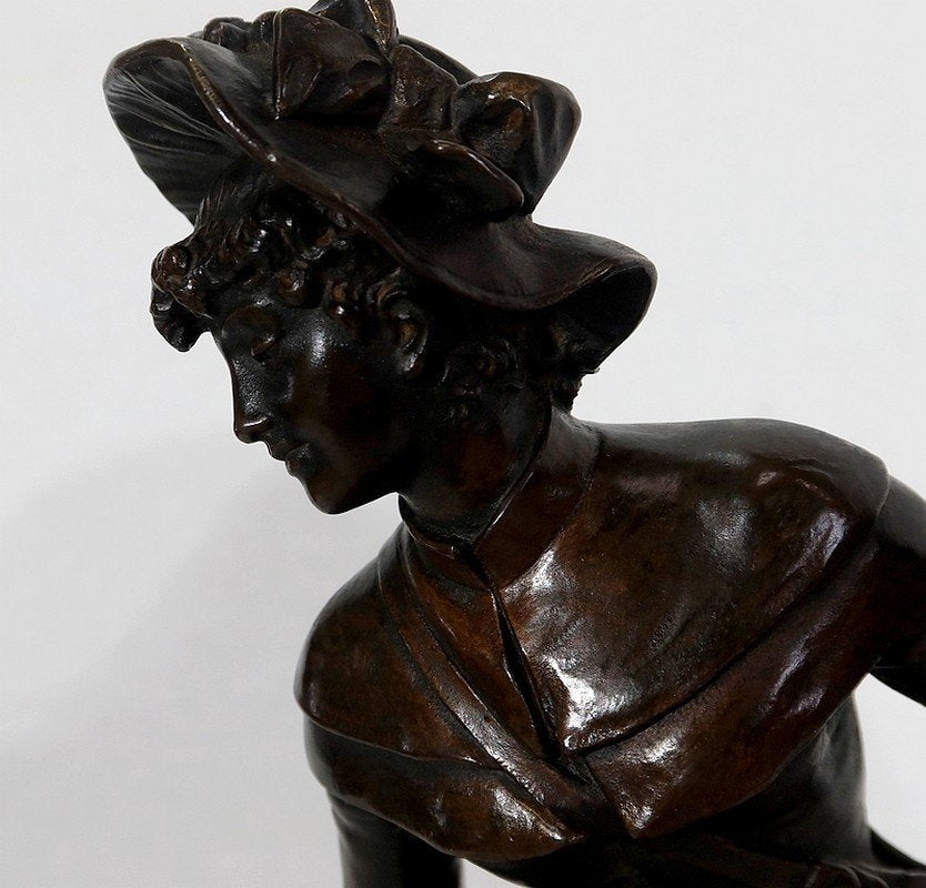 A.Gaudez, Miss Helyett, Late 19th Century, Bronze