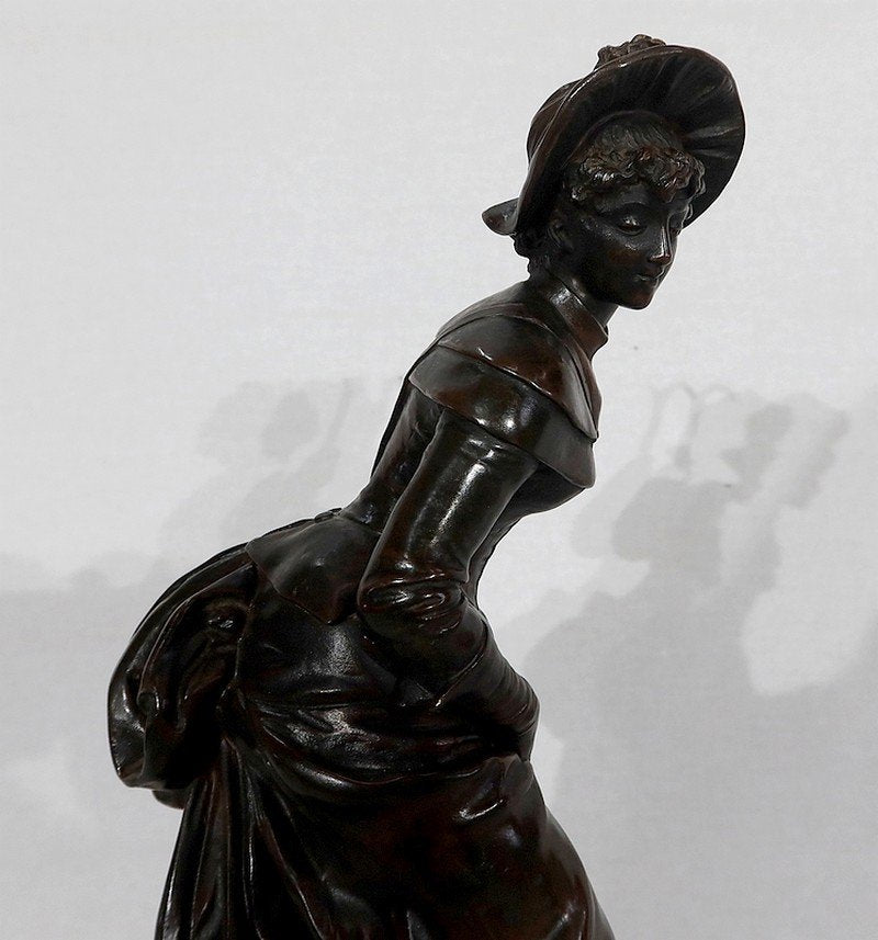 A.Gaudez, Miss Helyett, Late 19th Century, Bronze