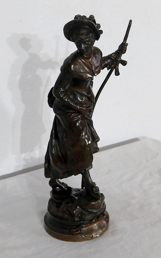 A.Gaudez, Miss Helyett, Late 19th Century, Bronze