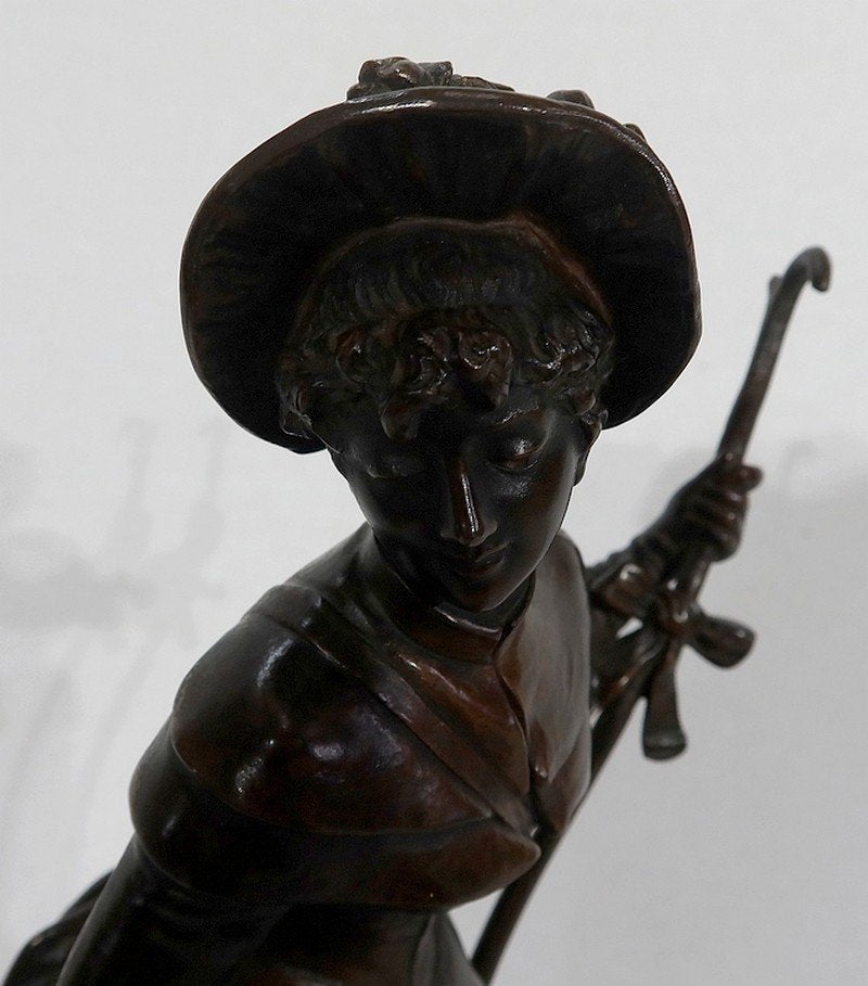 A.Gaudez, Miss Helyett, Late 19th Century, Bronze