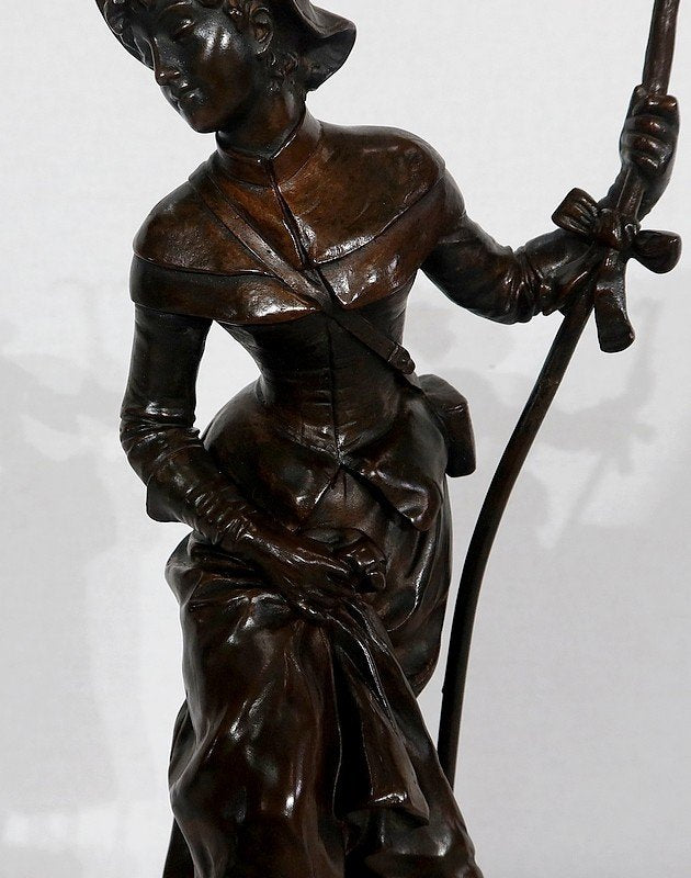 A.Gaudez, Miss Helyett, Late 19th Century, Bronze