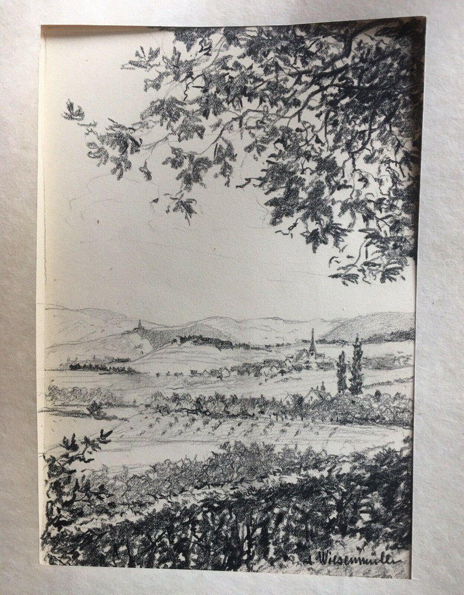 A. KZ Wiesmüller, Charcoal Drawing, 1943