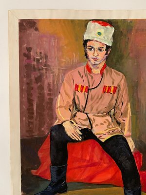 A Le Brun, Man in Traditional Soviet Costume, 1960s, Gouache on Paper-QKG-1363727