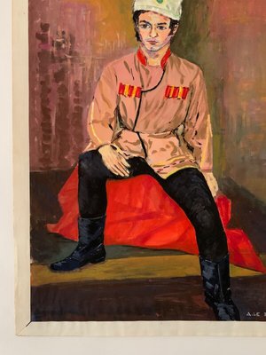 A Le Brun, Man in Traditional Soviet Costume, 1960s, Gouache on Paper-QKG-1363727