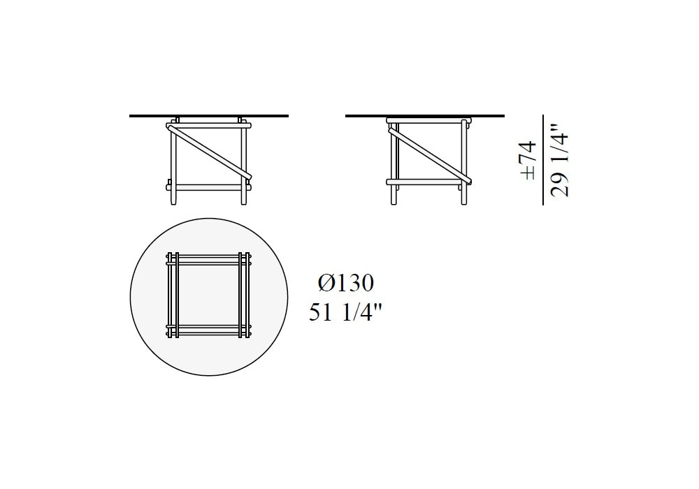 A'MARE - Round polycarbonate outdoor table by edra