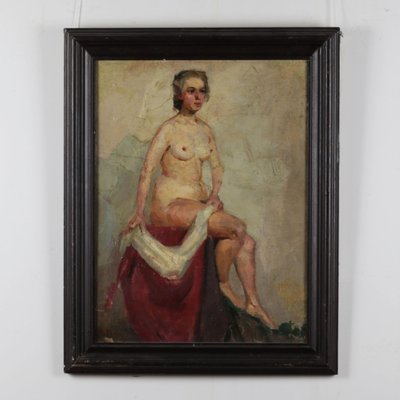 A Misurev, Nude, 20th Century, Oil on Canvas, Framed-WMV-1129934