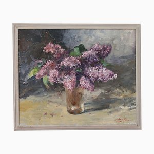 A.Neberekutin, Lilac Bouquet, Oil on Canvas-WMV-1127714