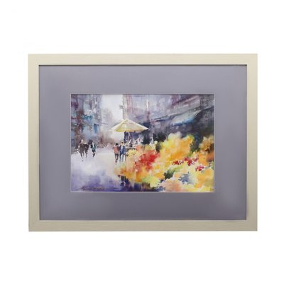 A. Neberekutin, Views of Riga, 2018, Watercolor, Framed-WMV-1129820