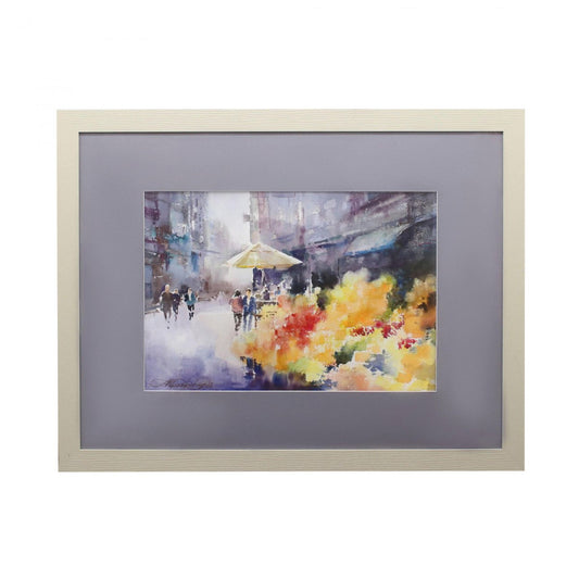 A. Neberekutin, Views of Riga, 2018, Watercolor, Framed