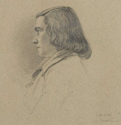 A. Neumann, Portrait of a Young Man, 1845, Pencil-OJR-1273310