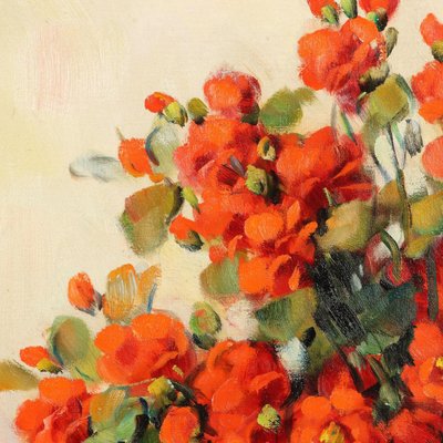 A. Paolo, Graziani Flower Arrangement, 20th Century, Oil on Canvas-VMM-2022008