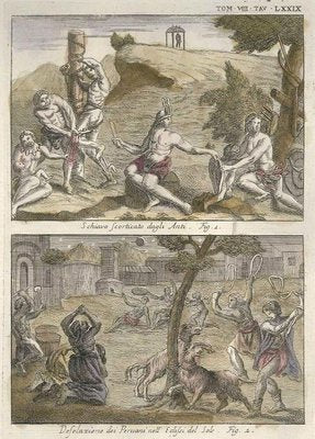 A Slave Flayed, Peruvians' Desolation during a Sun Eclipse - by G. Pivati 1746-1751-ZCI-758686