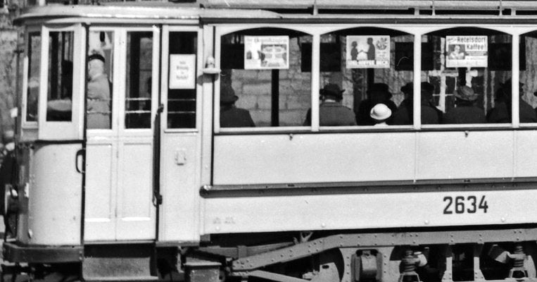 A Tram Passes the Kunsthalle at Hamburg, Germany 1938, Printed 2021-DYV-992034