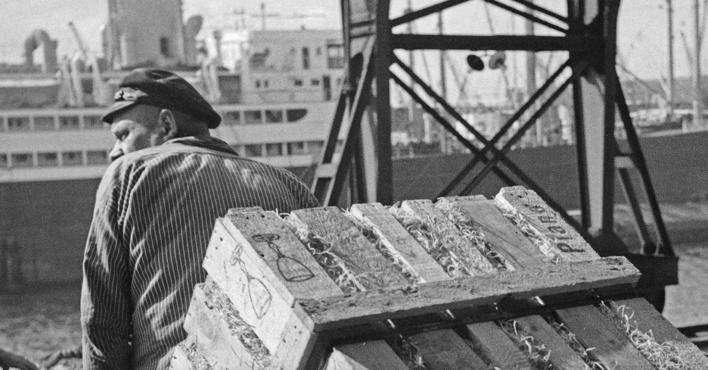 A Worker at Hamburg Harbor, Germany 1937, Printed 2021