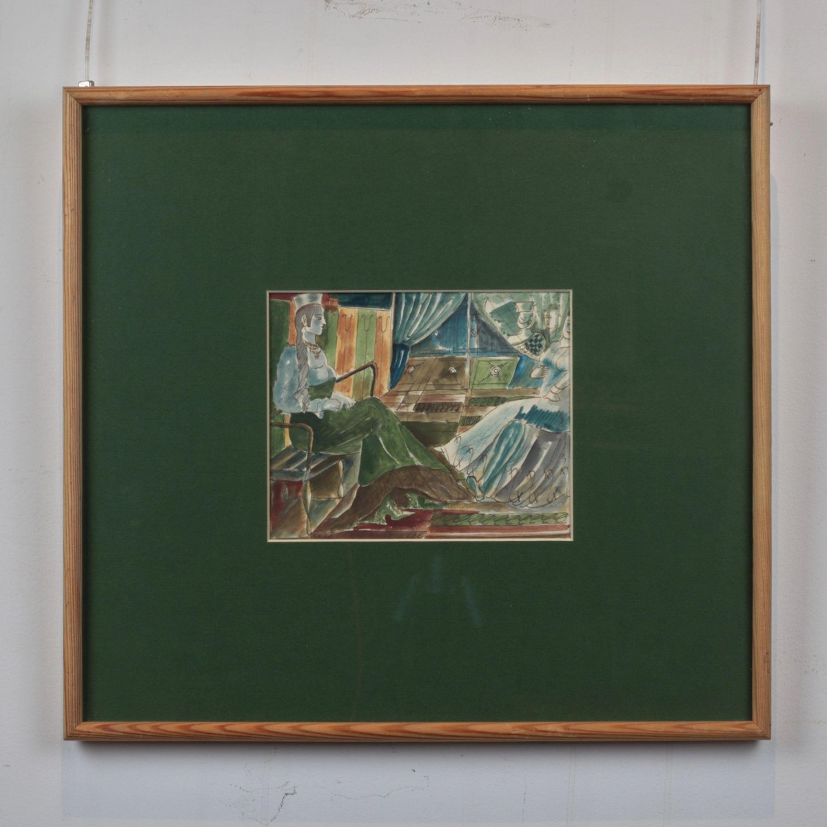 A. Zardinsh, Woman of the People, 1948, Watercolor on Paper, Framed