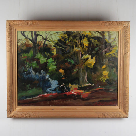 A. Zvedris, Lode, 1958, Oil on Cardboard, Framed