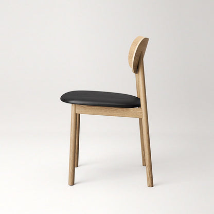 Decotique Elephant Dining Chair Natural Oak/Black Leather
