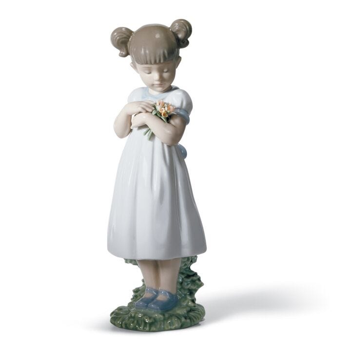 Flowers for Mommy Girl Figurine by Lladró