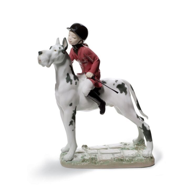 Giddy up Doggy Girl Figurine by Lladró