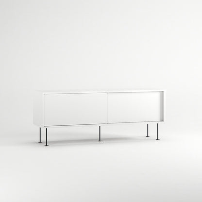 Decotique Vogue TV Bench With Legs 136 White/ Black