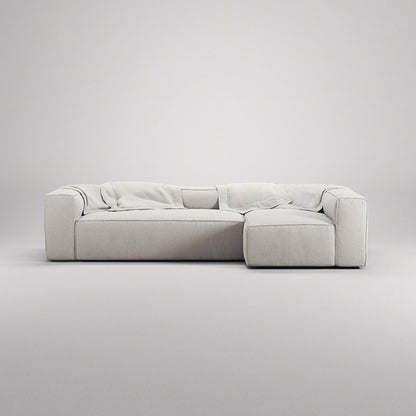 Decotique Grand 4-Seater Sofa Chaise Right Moonwhite