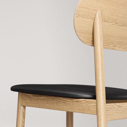 Decotique Elephant Dining Chair Natural Oak/Black Leather
