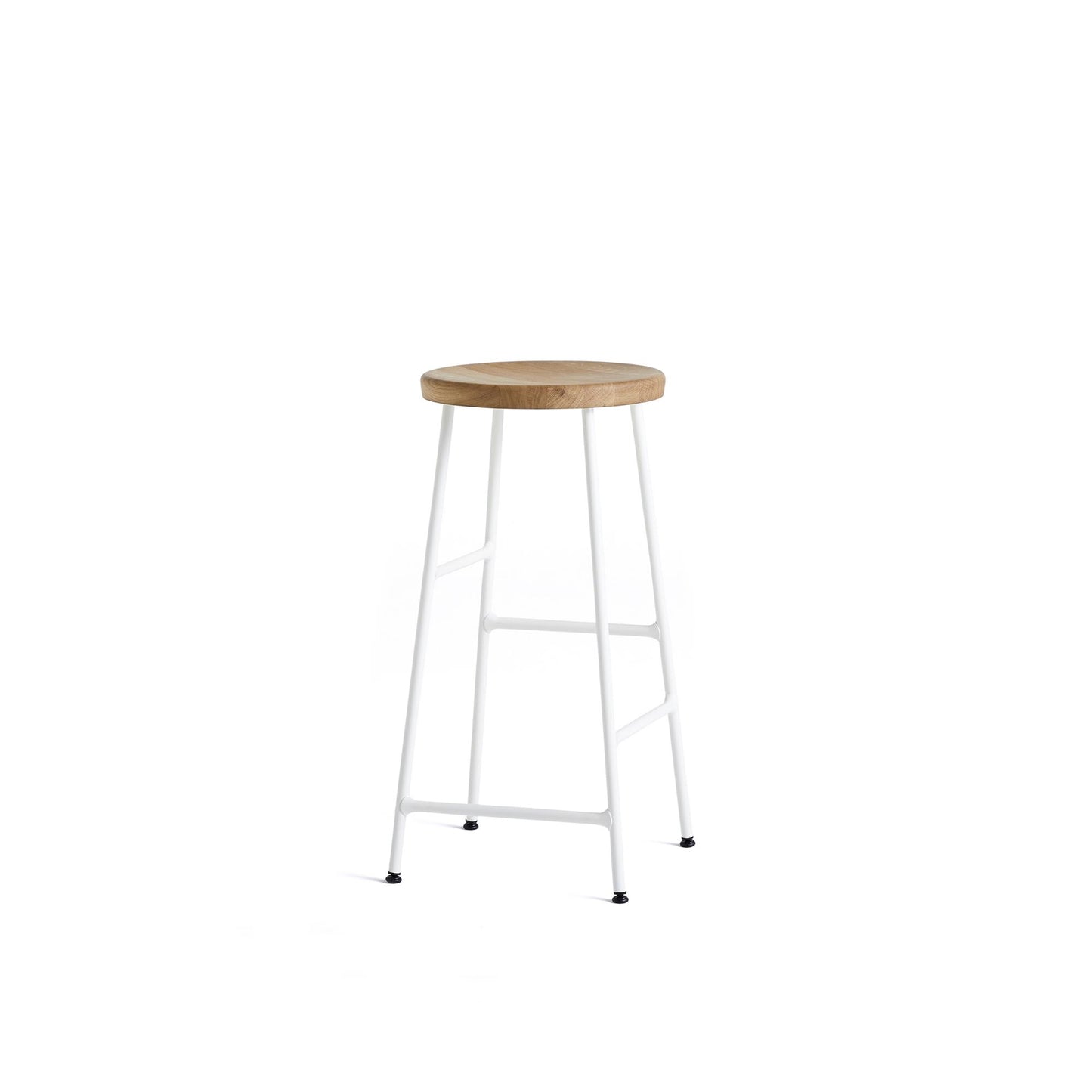 Cornet Bar Stool H65 by HAY #Cream White/ Oiled Oak