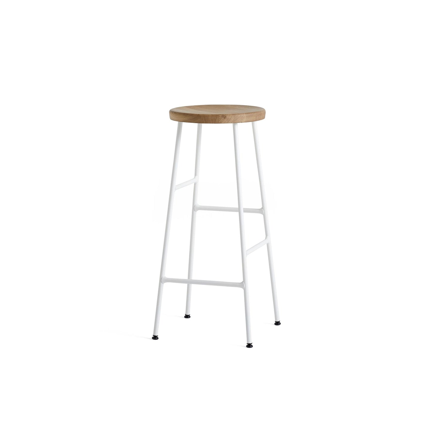 Cornet Bar Stool H75 by HAY #Cream White/ Oiled Oak