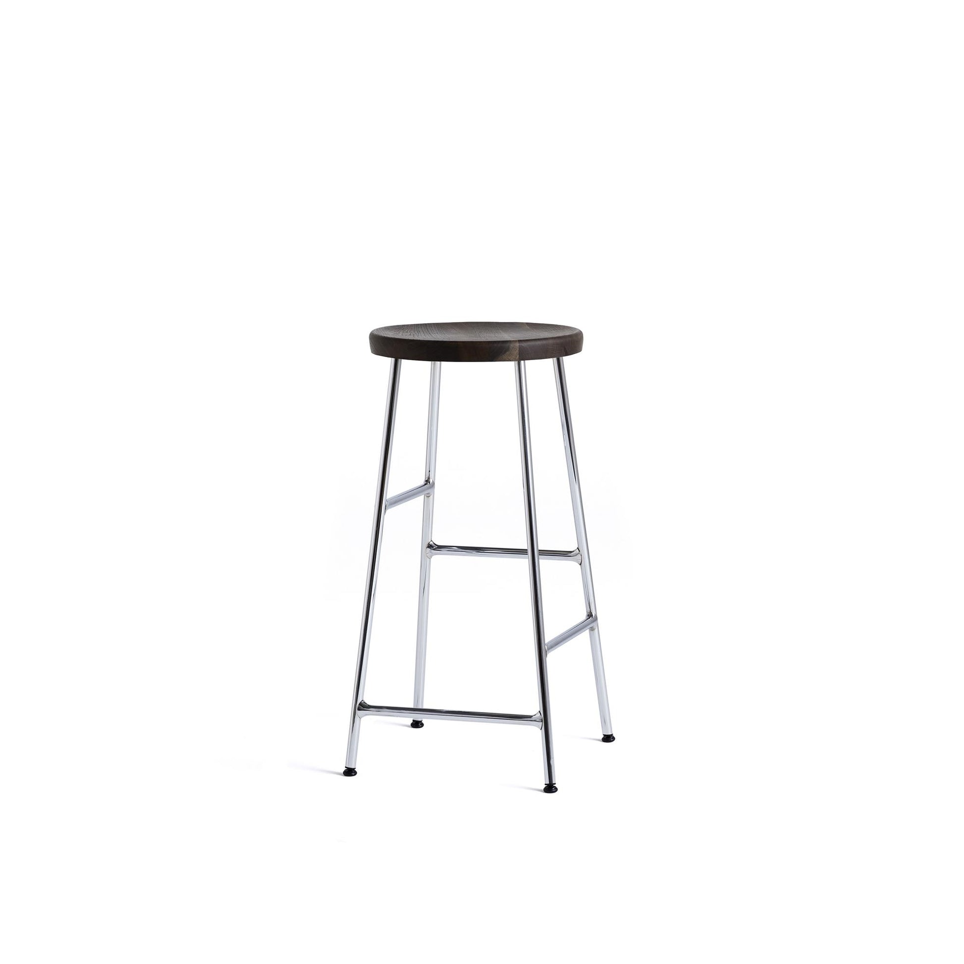 Cornet Bar Stool H65 by HAY #Chrome/ Smoked Oak