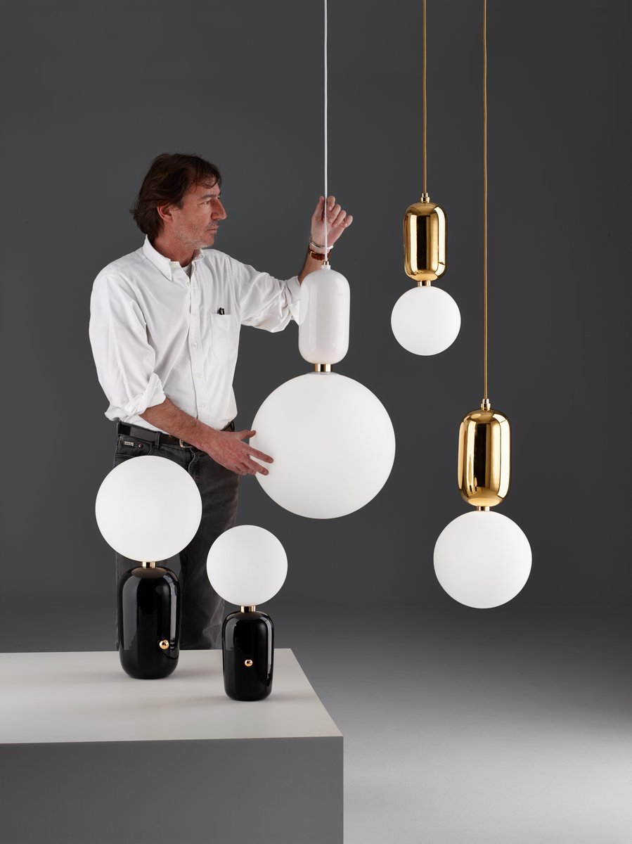 Aballs M Gr Table Lamp in Golden by Jaime Hayon, 2013