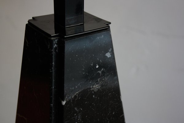 Abat Jour Table Lamp in Black Marble by Cini Boeri for Arteluce, 1970s-OZL-1372920