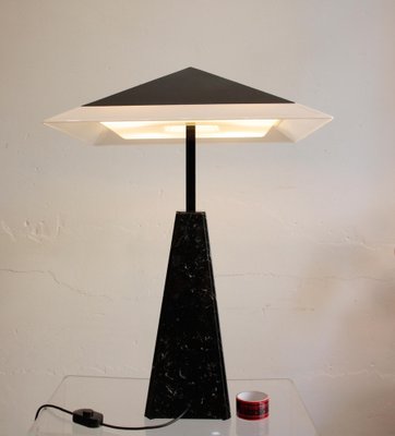 Abat Jour Table Lamp in Black Marble by Cini Boeri for Arteluce, 1970s-OZL-1372920