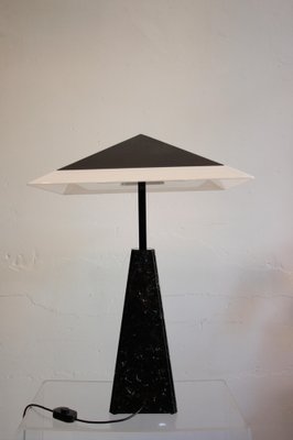 Abat Jour Table Lamp in Black Marble by Cini Boeri for Arteluce, 1970s-OZL-1372920