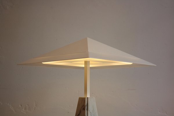 Abat Jour Table Lamp in White Marble by Cini Boeri for Arteluce, 1970s-OZL-1372945