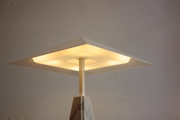 Abat Jour Table Lamp in White Marble by Cini Boeri for Arteluce, 1970s-OZL-1372945