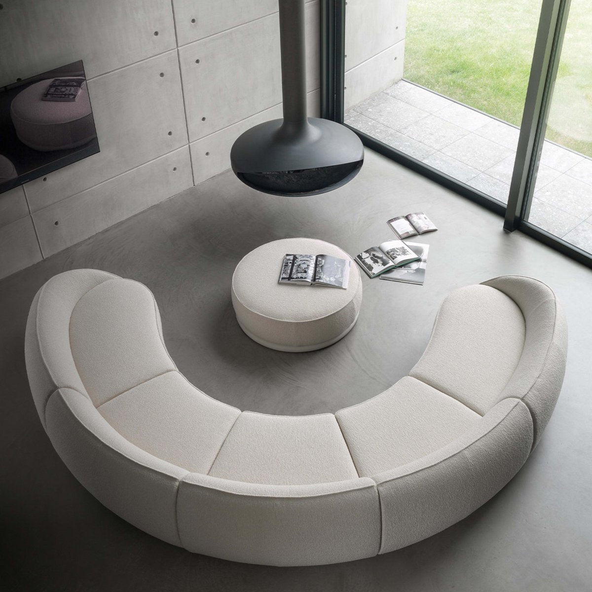 Abbracci 3-Module White Sofa by Lorenza Bozzoli