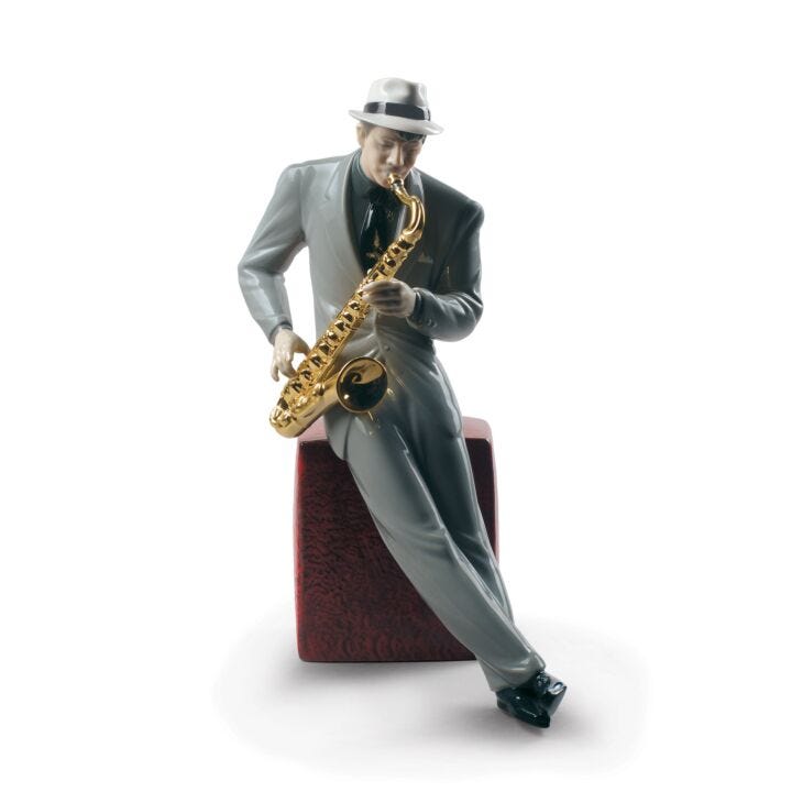 Jazz Saxophonist Figurine by Lladró