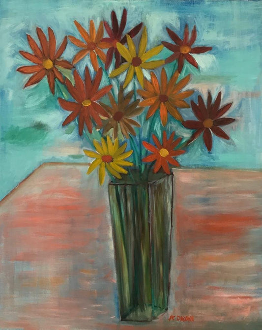 Abraham Dayan, Les Marguerites, 1997, Oil on Canvas